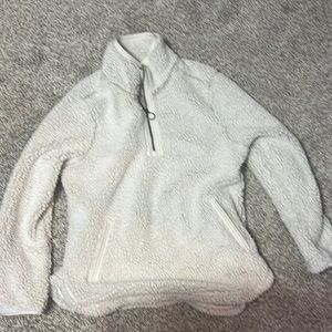 White Sherpa Pullover